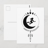 Mabon Zegeningen, heks, maan, tarwe Briefkaart (Voorkant / Achterkant)