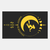 Mabon Zegeningen, heks, maan, tarwe Rechthoekige Sticker (Voorkant)