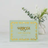 Mabrook je bent getrouwd Groet Folie Feestdagen Briefkaart (Staand Voorkant)