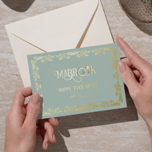 Mabrook je bent getrouwd Groet Folie Feestdagen Briefkaart