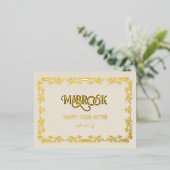 Mabrook je bent getrouwd Groet Folie Feestdagen Briefkaart (Staand Voorkant)