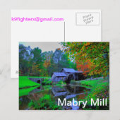Mabry Mill Briefkaart (Voorkant / Achterkant)