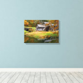 Mabry Mill in de herfst Canvas Afdruk (Insitu (Houten vloer))