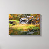 Mabry Mill in de herfst Canvas Afdruk (Voorkant)