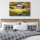 Mabry Mill in de herfst Canvas Afdruk