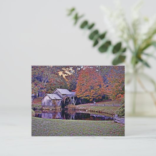 Mabry Mill in Herfst Briefkaart (Staand voorkant)