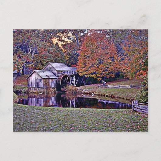 Mabry Mill in Herfst Briefkaart (Voorkant)