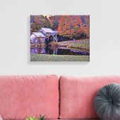 Mabry Mill in Herfst Canvas Print (Insitu (Woonkamer))