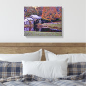 Mabry Mill in Herfst Canvas Print (Insitu (Slaapkamer))