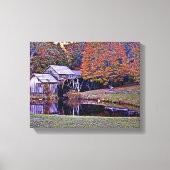 Mabry Mill in Herfst Canvas Print (Voorkant)