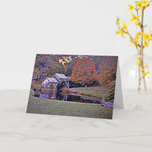 Mabry Mill in Herfst Wenskaart Kaart