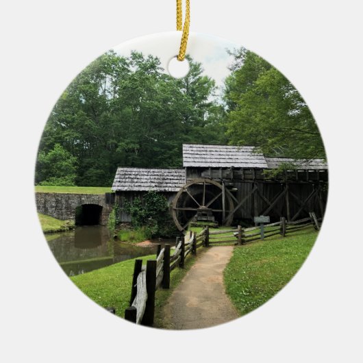 Mabry Mill, Virginia Keramisch Ornament (Voorkant)