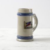Mabuhay. Filipijnen Voetbal Cheer Bierpul (Voorkant rechts)