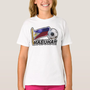 Mabuhay. Filipijnen Voetbal Cheer T-shirt