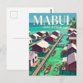 Mabul-eiland Maleisië Briefkaart (Voorkant / Achterkant)