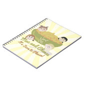 Mac and Cheese Alsjeblieft Retro Kind Kunst Ontwer Notitieboek (Linkerzijde)