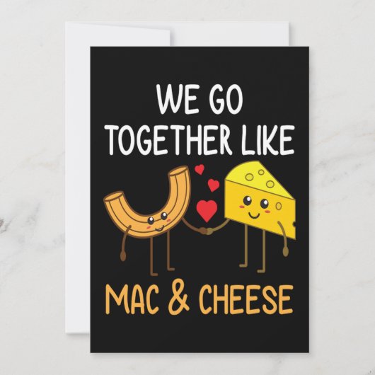 Mac and Cheese Gift Him Her Food Lover Valentine Kaart (Voorkant)