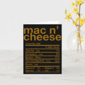 Mac And Cheese Nutrition Facts Funny Thanksgiving Kaart (Gele Bloem)