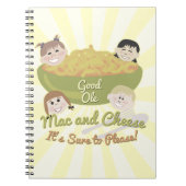 Mac and Cheese Please Retro Kind Kunst Design Notitieboek (Voorkant)