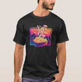 Mac And Cheese Synthwave 80s Retrowave Aesthetic T-shirt (Voorkant)