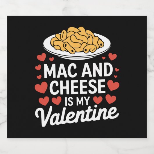 Mac and Cheese Valentijn Mac n Cheese Lover Gift Bier Etiket (Enkel label)