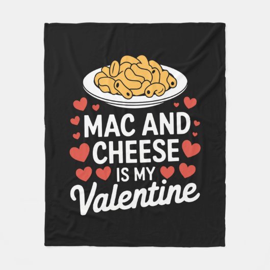 Mac and Cheese Valentijn Mac n Cheese Lover Gift Fleece Deken (Voorkant)