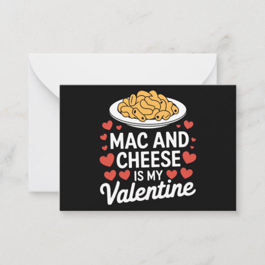 Mac and Cheese Valentijn Mac n Cheese Lover Gift Notitiekaartje (Voorkant)
