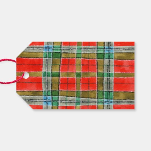 MAC BAIN TARTAN 3.5 "x2" Labels Cadeaulabel (Achterkant Horizontaal)