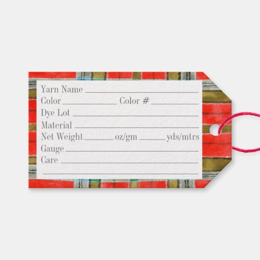 MAC BAIN TARTAN 3.5 "x2" Labels Cadeaulabel (Voorkant (Horizontaal))