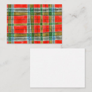 MAC BAIN TARTAN 3.5x2.5 Platte kaart / Horizontaal Notitiekaartje