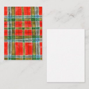 MAC BAIN TARTAN 3.5x2.5 Platte kaart / Verticaal Notitiekaartje