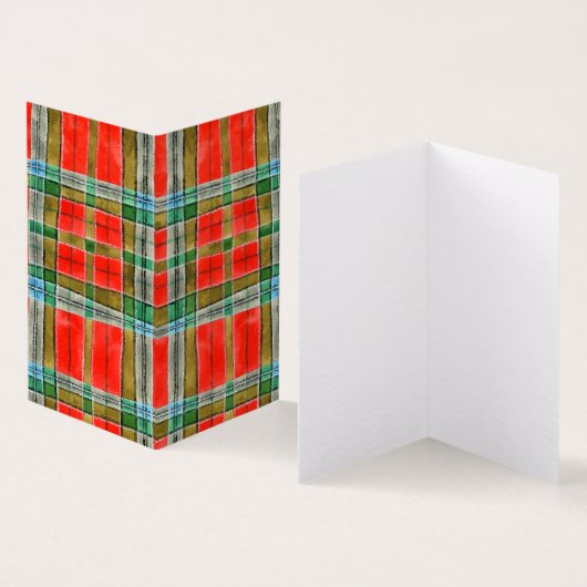 MAC BAIN TARTAN 3.5x2 Vouwkaart Kaart (Binnen en buitenkant)