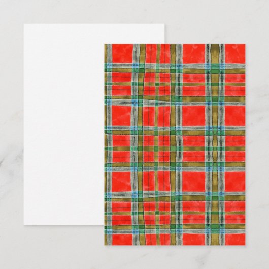 MAC BAIN TARTAN 3,5x5 Plat Kaart (Voorkant / Achterkant)