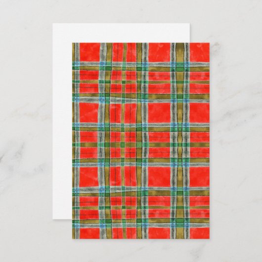 MAC BAIN TARTAN 3.5x5 Platte Kaart (Voorkant / Achterkant)