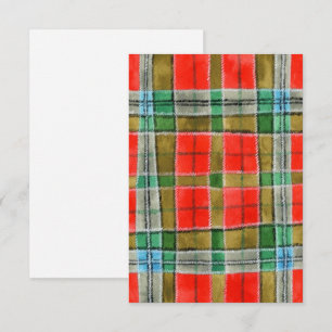MAC BAIN TARTAN 3.5x5 Platte kaart / Verticaal