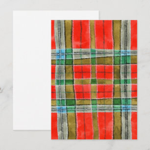 MAC BAIN TARTAN 4.5x6.25 Platte kaart / Verticaal