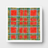 MAC BAIN TARTAN 5.25" vierkante plaque + Ezel Fotoplaat (Voorkant)