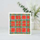 MAC BAIN TARTAN 5.25" Vierkante Platte Kaart (Staand voorkant)
