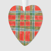 MAC BAIN TARTAN Acryl Hart Ornament (voorkant)