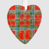 MAC BAIN TARTAN Acryl Hart Ornament (voorkant)