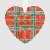 MAC BAIN TARTAN Acryl Hart Ornament (achterkant)