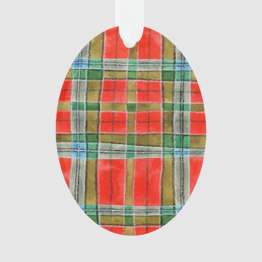 MAC BAIN TARTAN Acryl Ovaal Ornament (voorkant)