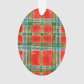 MAC BAIN TARTAN Acryl Ovaal Ornament (achterkant)