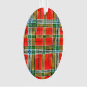 MAC BAIN TARTAN Acryl Ovaal Ornament (voorkant)