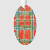 MAC BAIN TARTAN Acryl Ovaal Ornament (voorkant)