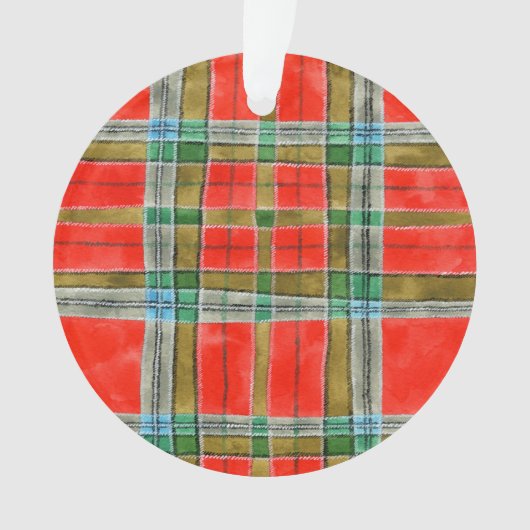 MAC BAIN TARTAN Acryl Ronde Kerstbal Ornament (voorkant)