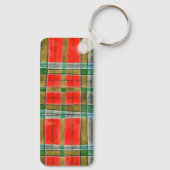 MAC BAIN TARTAN Aluminium Rectangle Sleutelhanger (Achterkant)