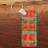 MAC BAIN TARTAN Aluminium Rectangle Sleutelhanger (Voorkant)