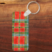 MAC BAIN TARTAN Aluminium Rectangle Sleutelhanger (Achterkant)