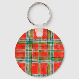 MAC BAIN TARTAN Aluminium Round Sleutelhanger